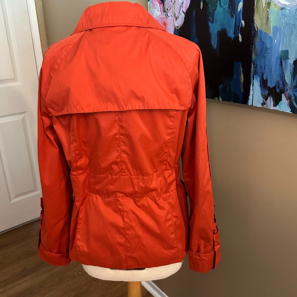 Ambition Rust-Colored Short Trench Coat Size L - Picture 3 of 9